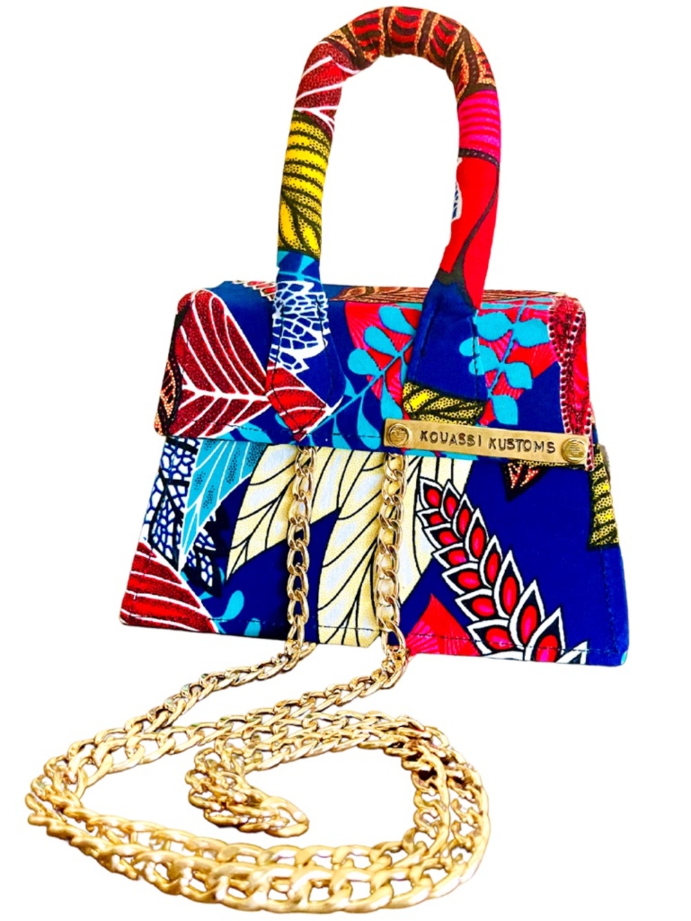 Multicolor African Print Top-Handle Bag